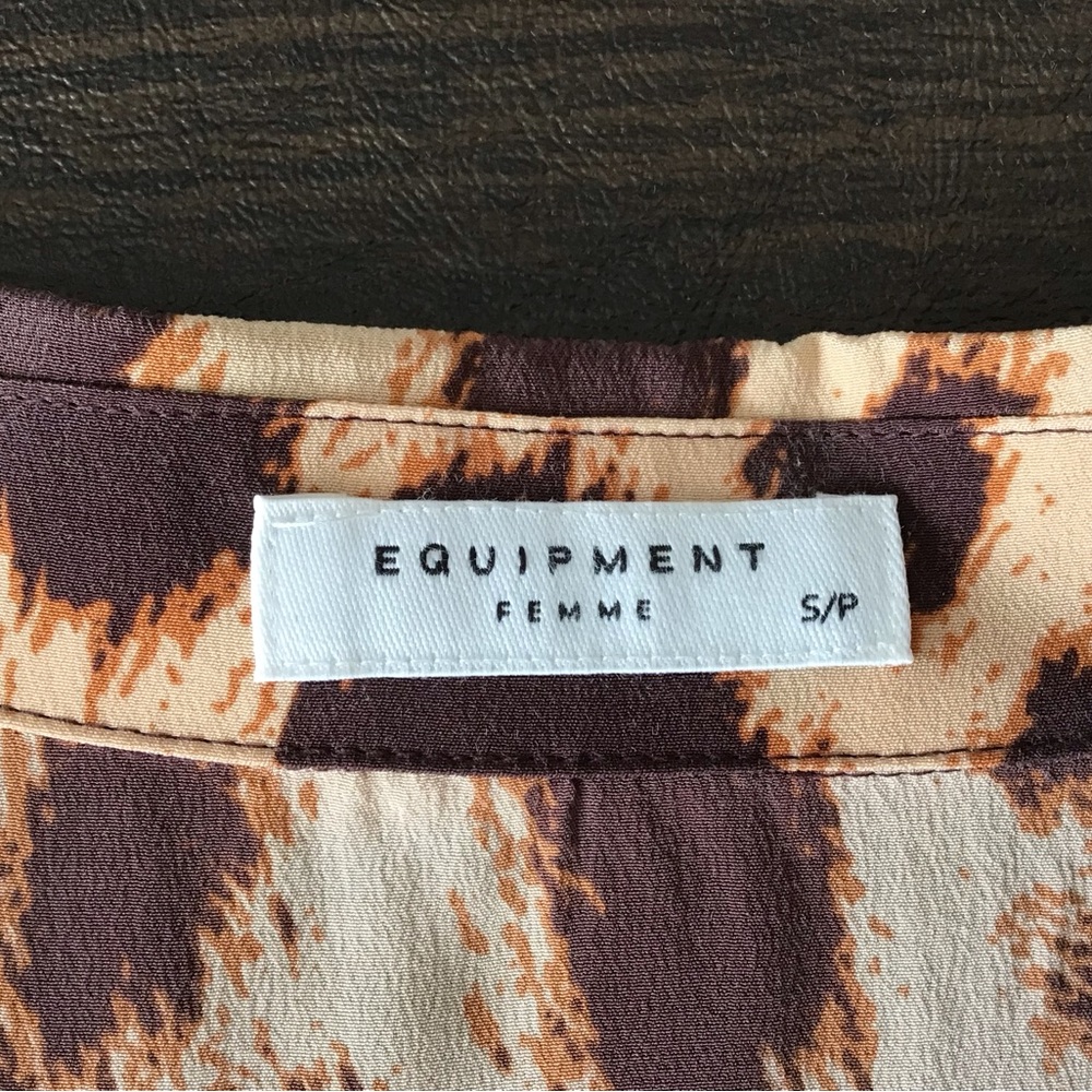 NWT EQUIPMENT 100% Silk Femme Sleeveless Top.  Animal print Beautiful! - Picture 6 of 6